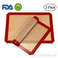 Baking Mat Silicone -Non Stick BPA Free FDA Approved Food Grade Reusable Cookie Sheet Liner for Bake Pans -2 Pack - B07F2JR5HQ